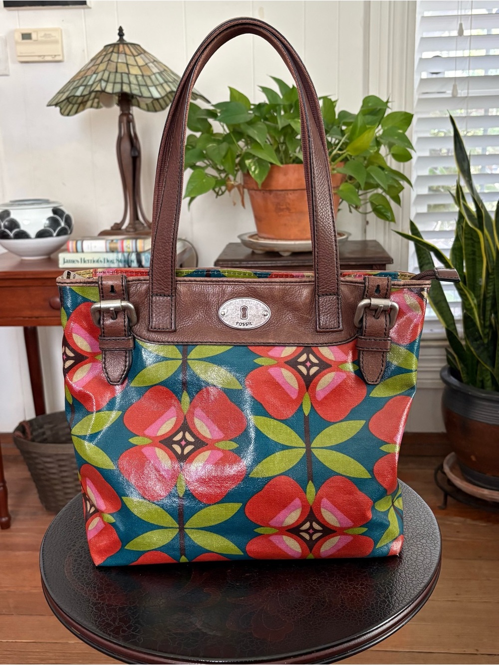 Fossil Key-per Floral Shoulder Bag